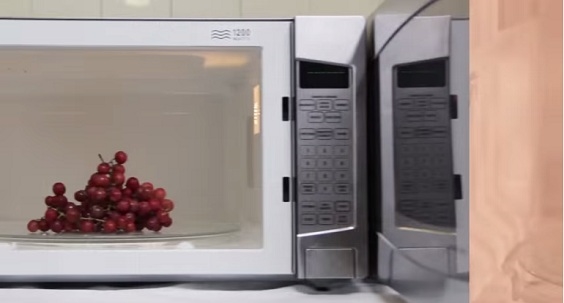 O que acontece se 2 uvas forem colocadas no microondas