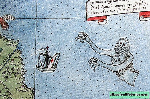 10 خرائط العالم القديم مع وحوش البحر من زوايا مختلفة من الكوكب