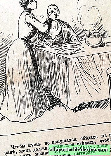 How to be a good wife: pictures with rules of conduct for women from a 19th-century magazine