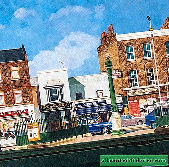 A 20-year-old artist painted a vanishing area of ​​London in a wonderful author's style.