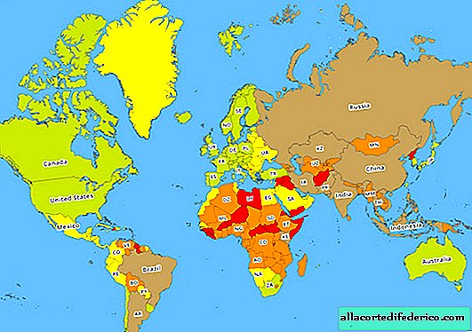 Zemljevidi najbolj nevarnih držav na planetu za tiste, ki načrtujejo potovanja za leto 2018
