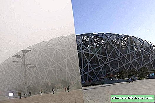 9 úžasných záberov Pekingu pred a po smrteľnom znečistení