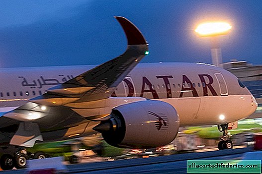 Qatar Airways Airbus A350-900 flyr sin første flytur fra Doha til Moskva
