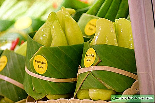 Los supermercados asiáticos vuelven a hojas en lugar de envases de plástico