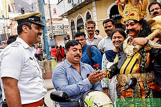 За мотоциклетистите в Индия да носят шлем, богът на смъртта тича след тях