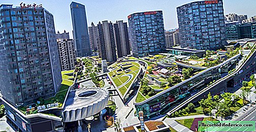 Fantastiskt grönt hörn med terrasser på flera nivåer och trädgårdar i centrum av Shanghai