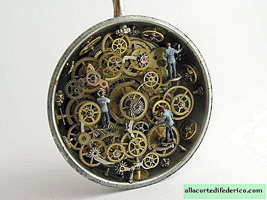 An artist turns an old pocket watch into parallel universes