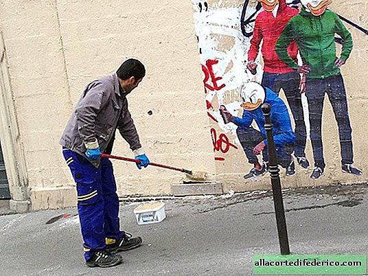 The artist, seeing how the cleaner paints over his drawing, did something incredible!