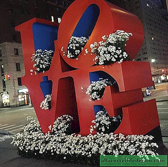 How trash cans in New York turn into giant flower vases