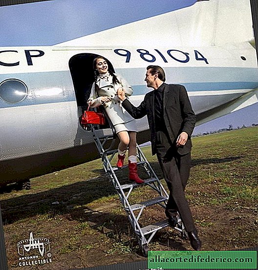 Het bedrijf Antonov liet reclame zien voor de USSR-tijden voor de westerse markt