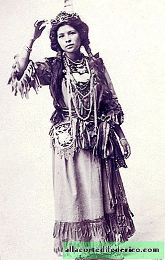 Una modelo de la tribu Séneca en bellas fotografías de principios del siglo pasado.