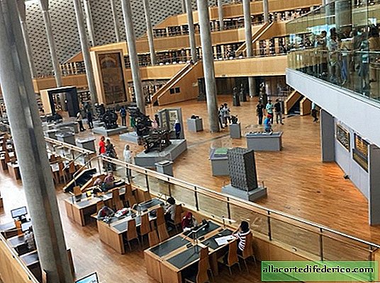 De nieuwe bibliotheek van Alexandrië in Egypte is een wereldwonder