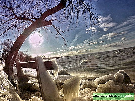 Vriestemperaturen en sterke wind maakten van het Balatonmeer een wonderland