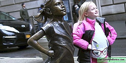 Vor dem berühmten Stier an der Wall Street wurde eine sehr unerwartete Statue aufgestellt.