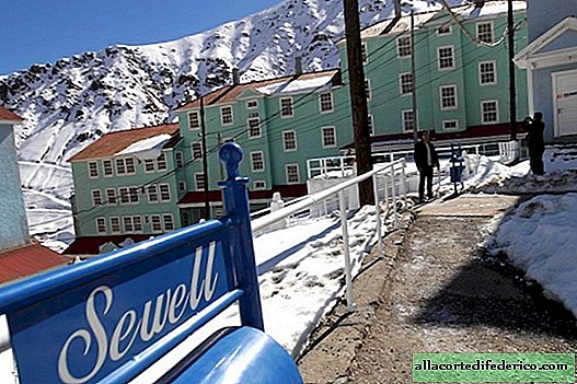 The mining town of Sewell in Chile, which became very popular after closing