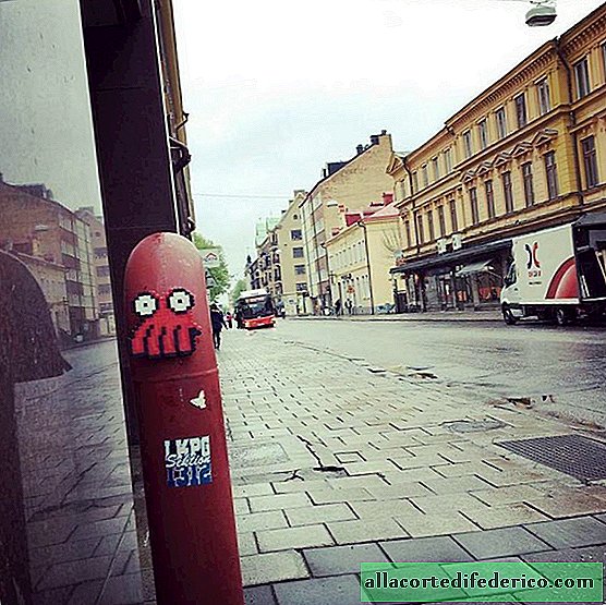 Zweedse kunstenaar siert de straten met pixelart