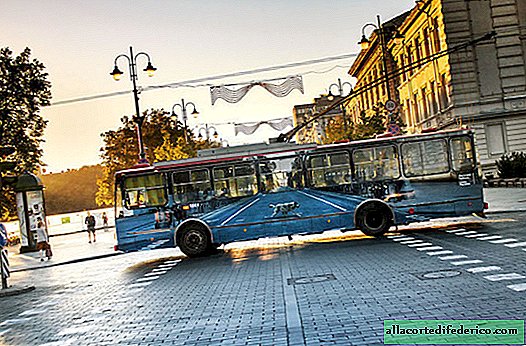 Street artist made trolleybus disappear in Vilnius