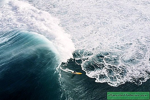 Increíbles tomas aéreas de surfistas conquistando olas gigantes
