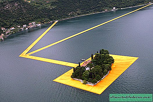 En Italia, abrió pistas flotantes en el lago Iseo