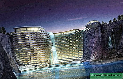 In China, build a luxury hotel in an abandoned quarry