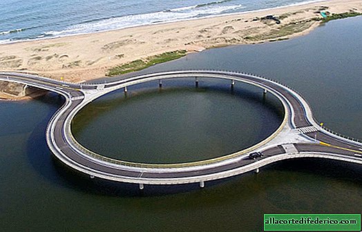 En Uruguay, construyó un puente circular para que los conductores puedan disfrutar de las vistas.