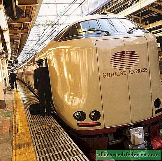 Japanese night trains look quite ordinary outside, but not inside