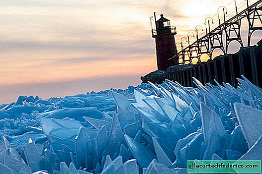 Frozen Lake Michigan ชนเข้ากับเศษซากนับล้านและดูยอดเยี่ยม