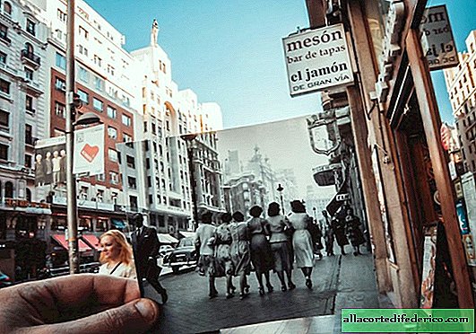 Un residente di Baku ha lasciato il passato nel presente, combinando vecchie foto con viste moderne
